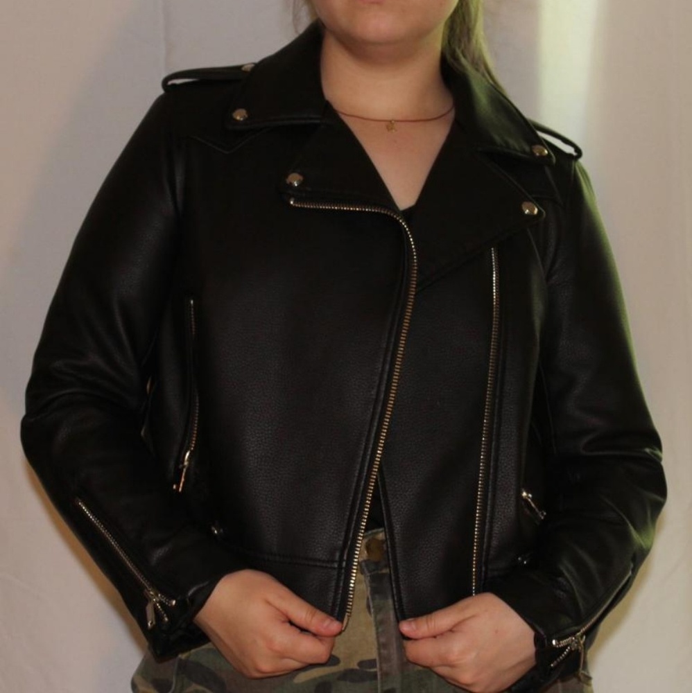Faux leather jacket
